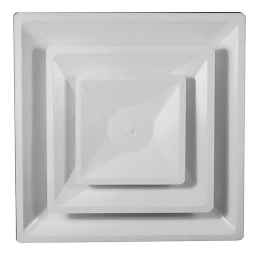 METALAIRE - 5700A-6 Adjustable Full Louver Face T-Bar Lay-In Square Diffuser Round Neck