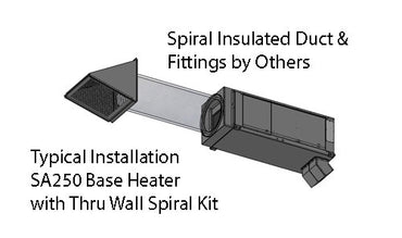 Cambridge Engineering Model #SA250 Ultra High Efficiency Space Heater- Thru Wall Spiral Kit