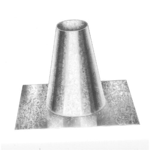 Metal-Fab - Type B Gas Vent Round Roof Tall Cone Flashing 3" Dia. to 12" Dia.