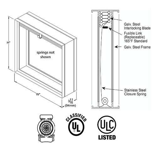 Dynamic Fire Damper United Enertech Model FDD-ALB